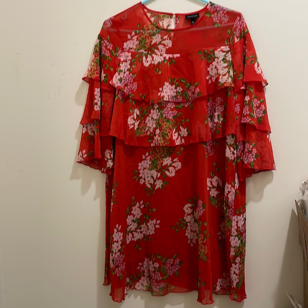 Who What Wear red floral dress (sz xs)
